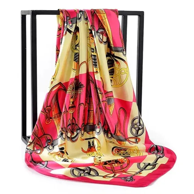 Écharpe en soie élégante pour femme - Luxueuse et polyvalente