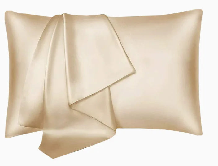 Lot de 2 taies d'oreiller de luxe en satin de soie