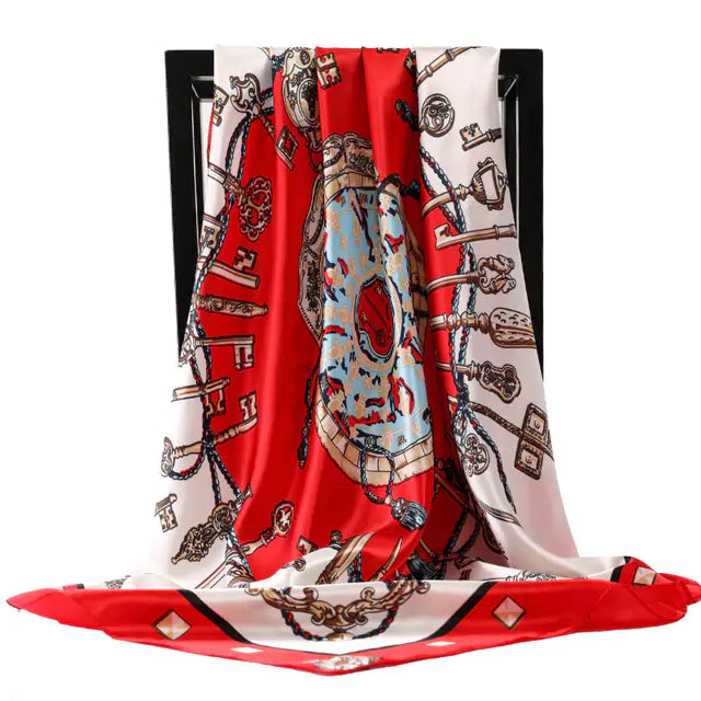 Écharpe en soie élégante pour femme - Luxueuse et polyvalente