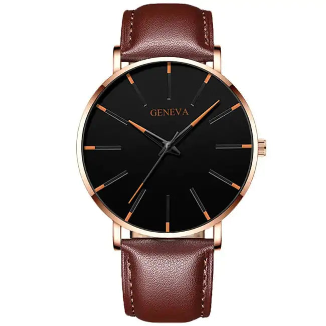 Montre élégante et minimaliste en acier inoxydable