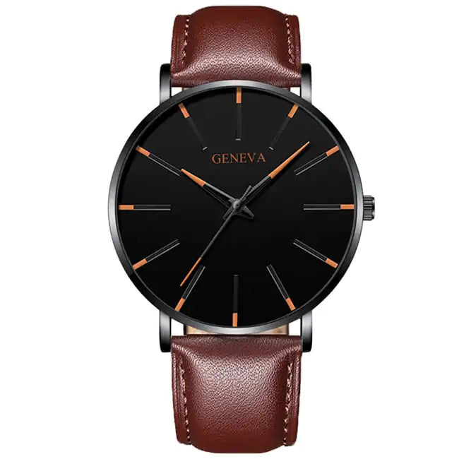 Montre élégante et minimaliste en acier inoxydable