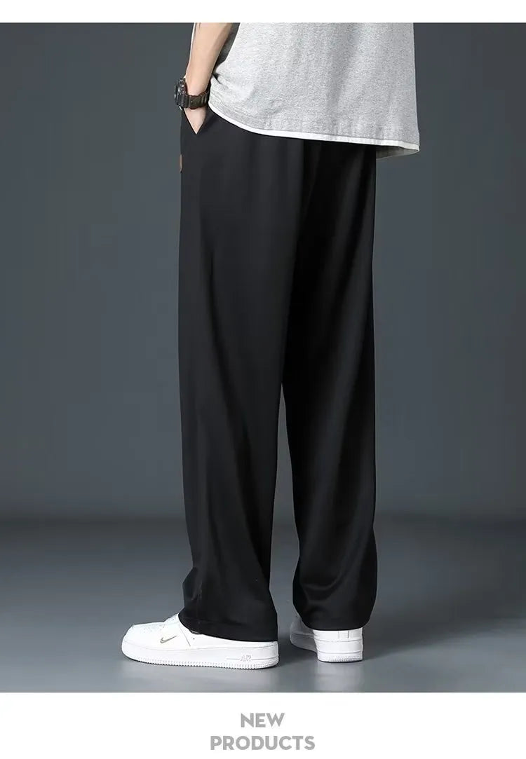 Ultra-Light Men’s Ice Silk Casual Pants - Breathable & Loose-Fit