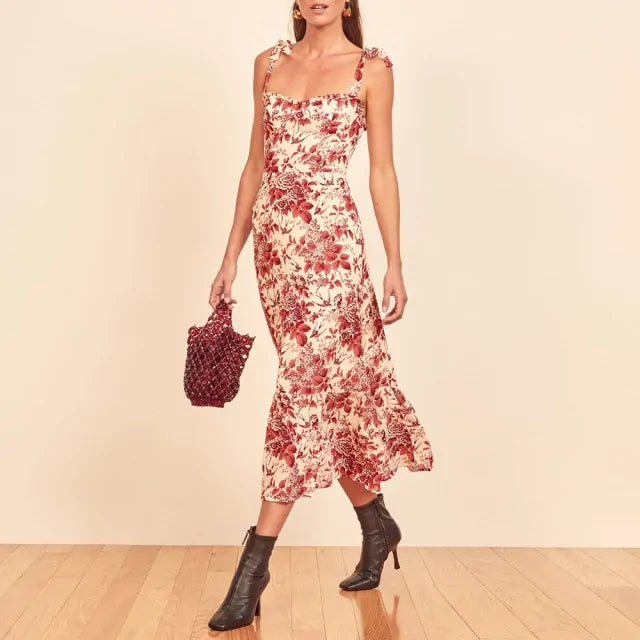 Chic Vintage Floral Maxi Dress - Perfect for All Occasions