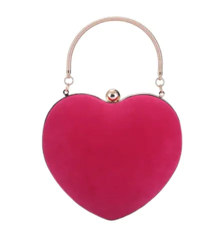Chic Heart-Shaped Crossbody Handbag - Multi-Color Options