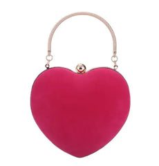 Chic Heart-Shaped Crossbody Handbag - Multi-Color Options