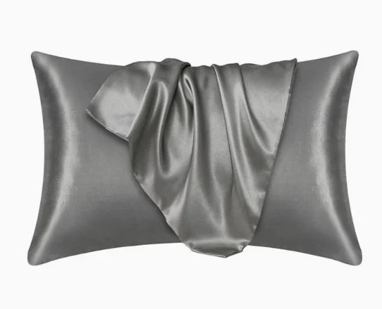 Lot de 2 taies d'oreiller de luxe en satin de soie