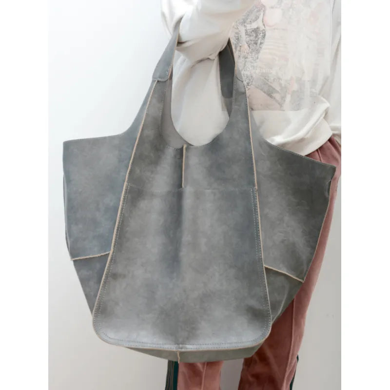 Sac fourre-tout en cuir PU élégant - Grande capacité et style multiple 