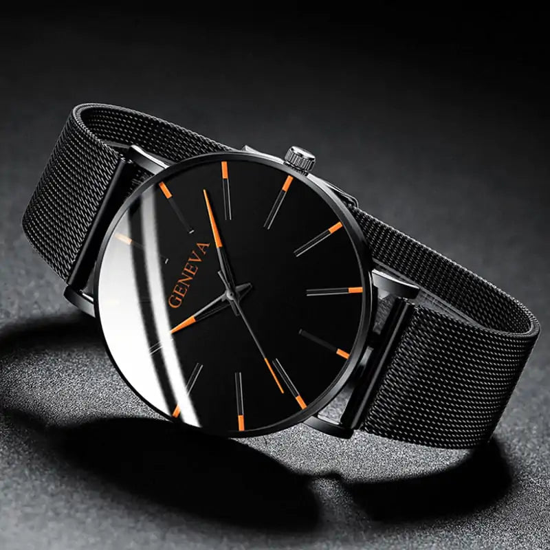 Montre élégante et minimaliste en acier inoxydable