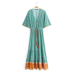 Bohemian Summer Print Dress - Vibrant & Free-Spirited