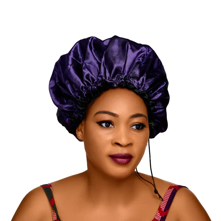 Luxurious Silk Satin Night Hair Cap - Prevents Breakage