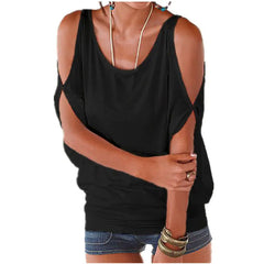 T-shirt décontracté à épaules dénudées