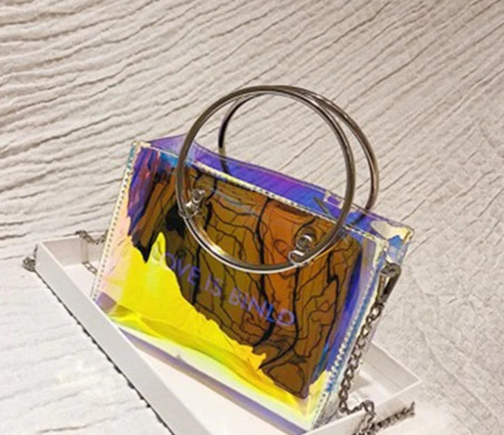 Chic Transparent Mini Jelly Chain Crossbody Bag