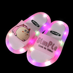 Kids' LED Light-Up Dinosaur Slippers - Cozy & Fun