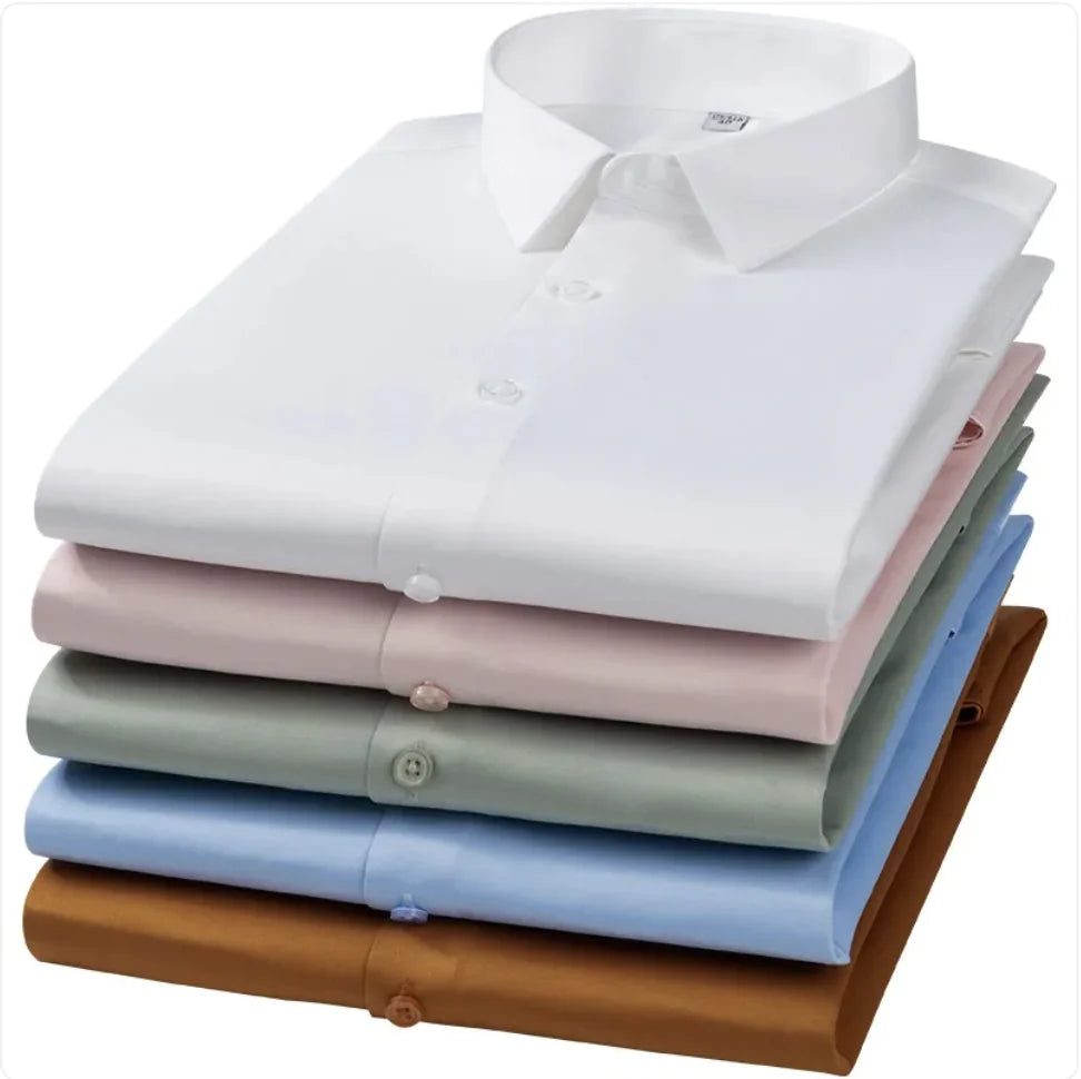 Seamless Men’s Elastic Long-Sleeve Comfort Shirt