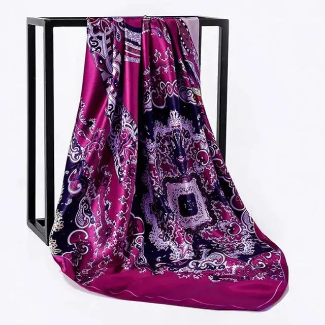 Écharpe en soie élégante pour femme - Luxueuse et polyvalente