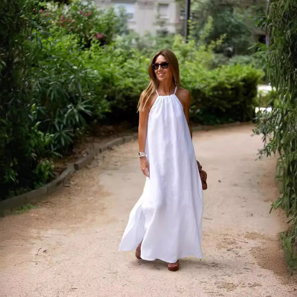 Chic Cotton-Linen Women's Dress