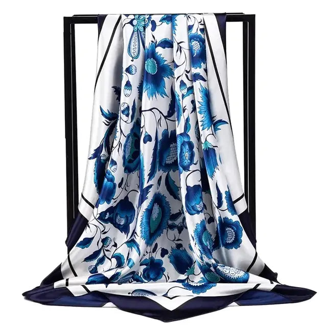 Écharpe en soie élégante pour femme - Luxueuse et polyvalente