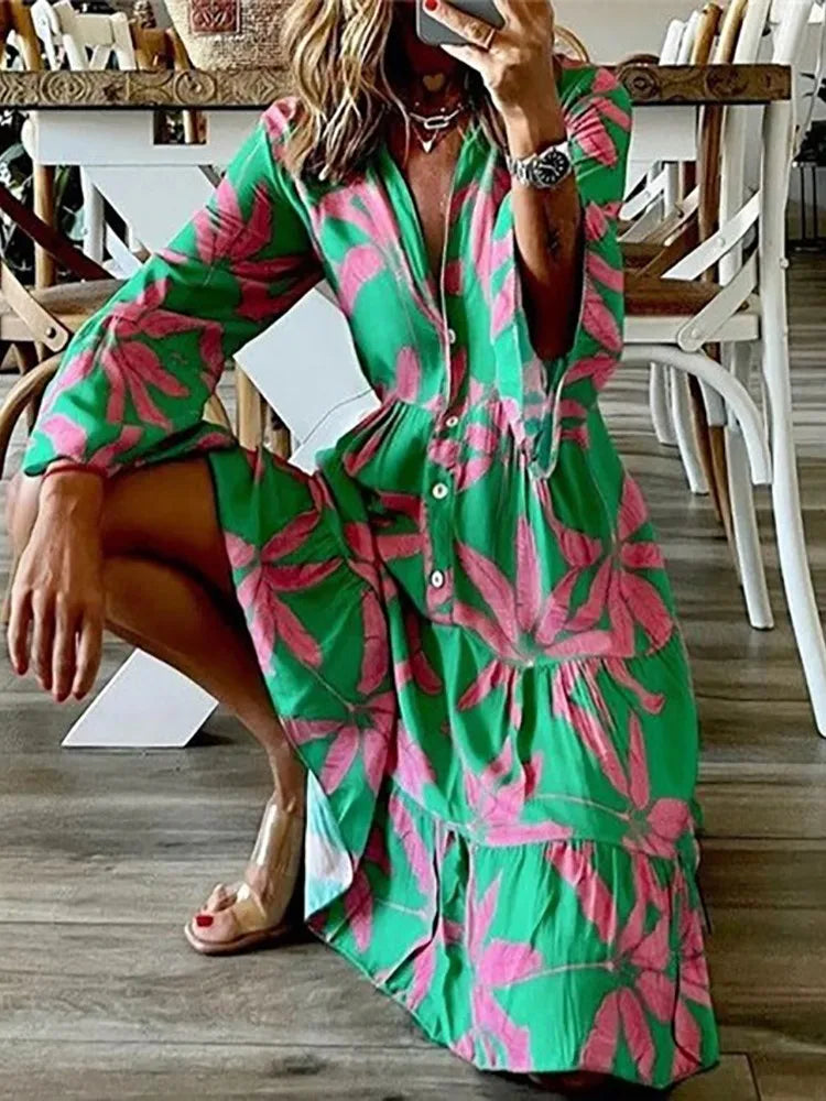 Robe chemisier Boho - Prête pour l'été et les voyages 
