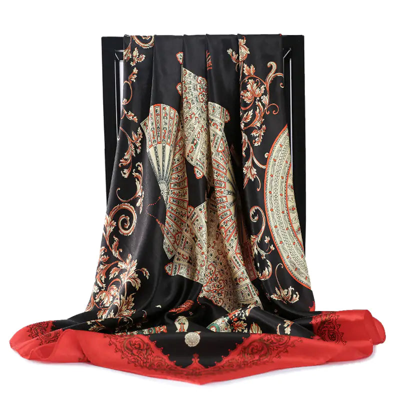 Écharpe en soie élégante pour femme - Luxueuse et polyvalente