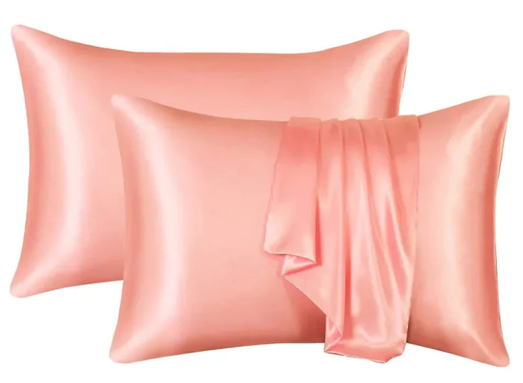 Lot de 2 taies d'oreiller de luxe en soie