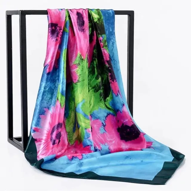 Écharpe en soie élégante pour femme - Luxueuse et polyvalente