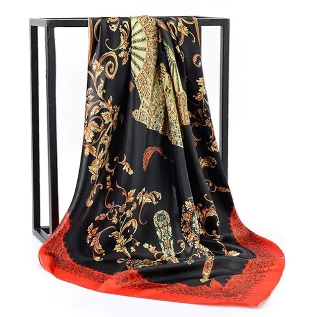Écharpe en soie élégante pour femme - Luxueuse et polyvalente