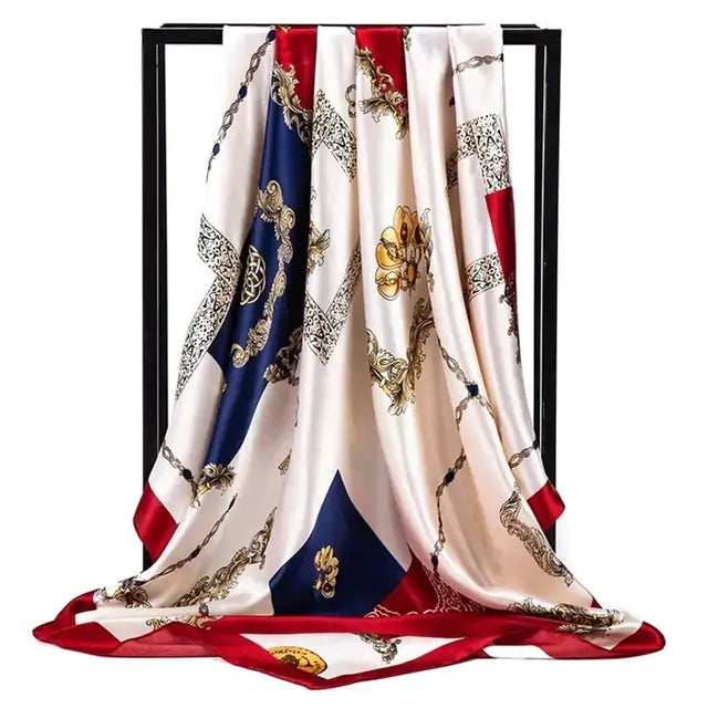 Écharpe en soie élégante pour femme - Luxueuse et polyvalente