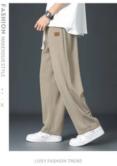 Ultra-Light Men’s Ice Silk Casual Pants - Breathable & Loose-Fit