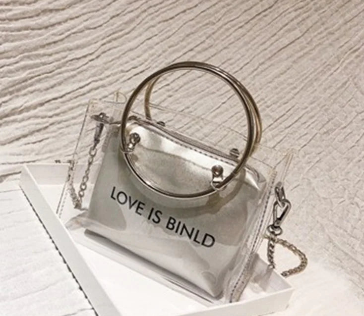 Chic Transparent Mini Jelly Chain Crossbody Bag