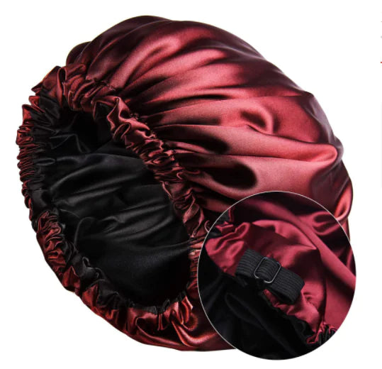 Luxurious Silk Satin Night Hair Cap - Prevents Breakage